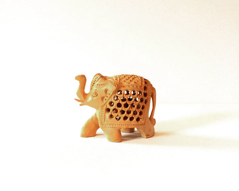 Hand Carved Wooden Elephant